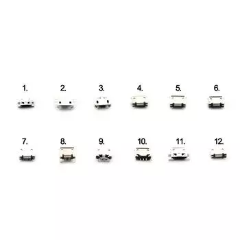 12 моделей Разъем Micro USB 5-контактный разъем USB Разъем Micro USB Женский для MP3/4/5 Huawei Lenovo ZTE