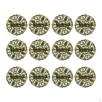 12 модных булавок, женская брошь с полым цветком, очаровательный значок, униформа, лацкан Silvery