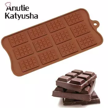 12 непрерывных пластин, форма для шоколада, формы для выпечки тортов, кухонный инструмент, конфетница, сахарный блок, лоток для льда разноцветный