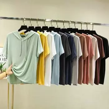 12 однотонных цветов женская модальная футболка летние толстовки с короткими рукавами свободные повседневные футболки тонкие уличные футболки 2XL