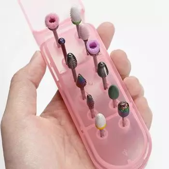 12 отверстий для хранения насадок для ногтей, держатель шлифовальной головки для маникюрного салона, дисплей, аксессуары для дизайна ногтей