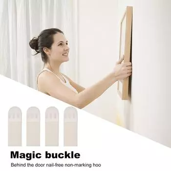 12 Pairs Photo Frame Stickers Heavy Duty Double Side Hook Loop Mounting Tape Removable Wall Fastener for Home Decor Indoor Use