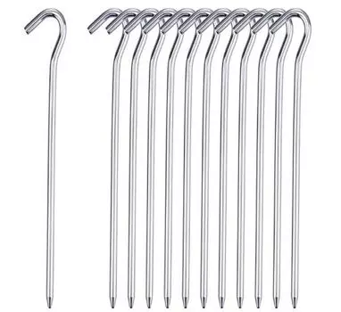 12 Палатка алюминиевая кемпинговая брезентовая легкая нержавеющая сталь для фиксации установки железная палатка для горного кемпинга колышек длина кемпинговая палатка колышек для жесткой