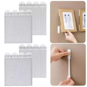 12 пар клейких лент, подвесные рамки, декор, легко съемные, удобные в использовании, долговечные крепежные ленты белый