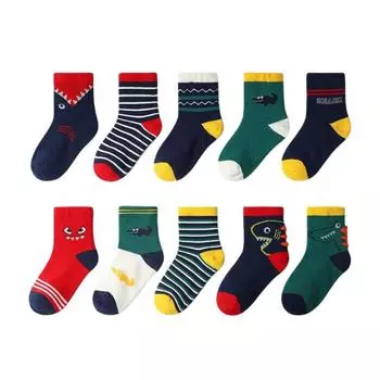 12 пар/лот детские носки-тапочки для мальчиков, хлопковые детские противоскользящие носки-лодочки с низким вырезом, От 1 до 5 лет L( 3 to 5 years) разноцветный