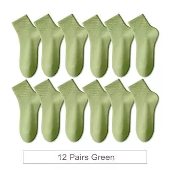 12 пар новых женских хлопковых носков мужские носки короткие до щиколотки разноцветные осенние весенние мягкие дышащие разноцветные носки для девочек EUR 37-42