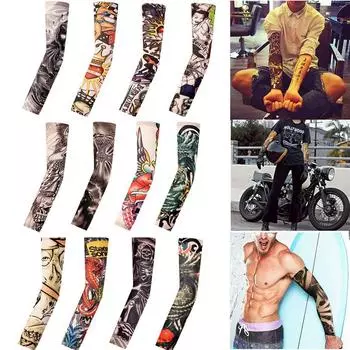 12 пар охлаждающих рукавов для татуировок, баскетбола, гольфа, спорта, защиты от УФ и солнца