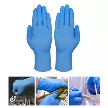 12 пар перчаток из нитрилового каучука повышенной толщины с отличным сцеплением для профессиональной очистки полей в медицинских лабораториях M