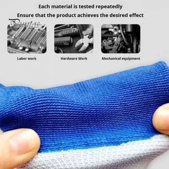 12 пар рабочих перчаток с регулируемым запястьем, пятью пальцами, противоскользящие, толстые, износостойкие, защитные рабочие перчатки для строителей, перчатки для механиков и сварщиков, плотницкие работы синий