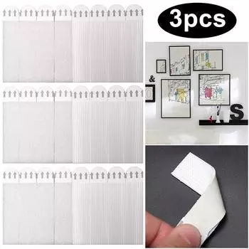 12 пар самоклеящихся полосок для подвешивания картин, разных размеров, для использования в помещении (70*16мм) ?