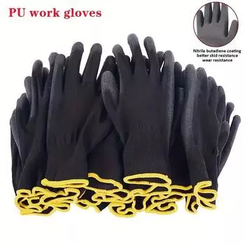 12 пар защитных рабочих перчаток, износостойкие, нескользящие, антистатичные, перчатки для садоводства и деревообрабатывающей техники S