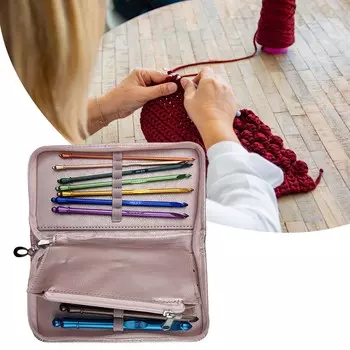 12 Pcs Crochet Hook Set 3.0mm-10.0mm Crochet Needle Ergonomical Crochet Needle with Case Knitting Needle for Craft