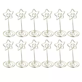 12 шт. Папка для заметок Золотая Звезда Настольная круглая папка-держатель для заметок Свадебный держатель для карточек