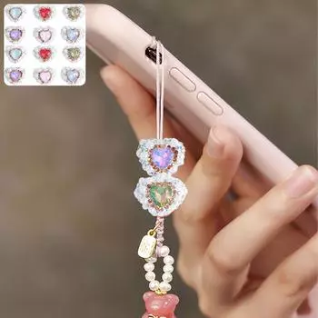 12 Pcs Rhinestone Focal Beads Exquisite Clay Rhinestone Beads for Jewelry Making Sparkle Diamond Beads Multicolor Beads for DIY