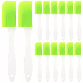 12 Pcs Silicone Spatula Scraper Kitchen Tools Tongue Baking Cake Free Shipping Wear- Scrapers Reusable for Home Butter Pancakes 17.5X3X0.8CM