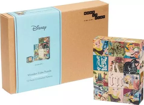 12 Piece Cube Puzzle Wooden WOODISPLAY Cinderella