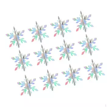 12 Pieces Christmas Snowflake Pendants Tree Hanging Decoration Cute Multipurpose