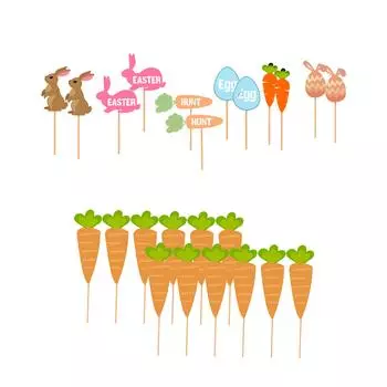 12 Pieces Easter Cupcake Toppers Cake Toppers DIY Accessories Cakes Decoration for Baby Shower Celebration Spring Activities