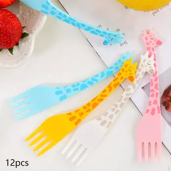 12 шт. Фруктовые вилки для закуски Милый торт для закусок Торты для вечеринок