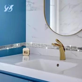 12 pieces of 1mm acrylic three-dimensional hollow wall stickers wall waistline decorative stickers