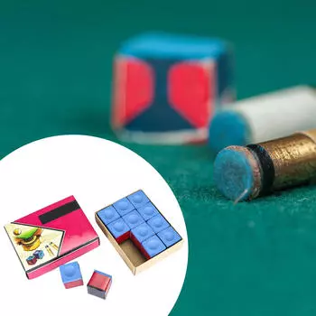 12 Pieces Pool Cue Chalks Billiard Stick for Party Style A