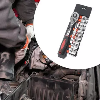 Набор из 12 ключей с трещоткой, механические инструменты для ремонта автомобилей 6.35mm