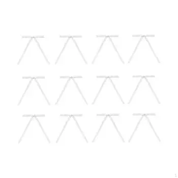 12 Pieces Twist Tie Bows Christmas Simple Velvet Ribbon Tree Decoration for белый