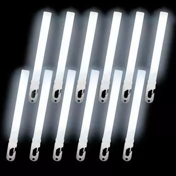 12 pieces White Lumica Large Flash (Conventional Type) Concert Live Event Penlight Chemical Light Festival Summer Vacation