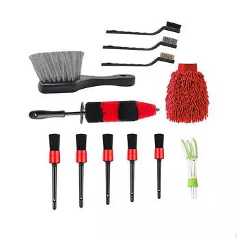 12 предметов, набор кистей для мытья экстерьера и интерьера автомобиля, легкий вес для кухонных раковин