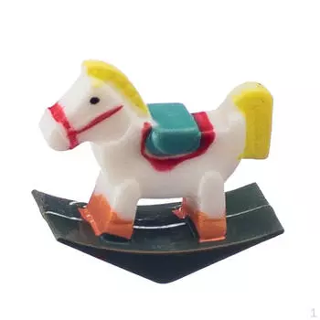 12-я миниатюрная лошадка-качалка для детской/детской комнаты, парковый кукольный домик, игрушки