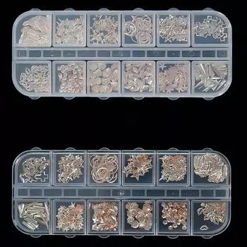 12 ячеек прозрачный пластиковый чехол для хранения декора для нейл-арта контейнер для драгоценных камней шкатулка для ювелирных изделий