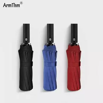 12 ребер, женский и мужской зонт, сильный ветроустойчивый складной автоматический дождевой/пляжный зонт, деловой портативный зонтик от солнца с длинной ручкой