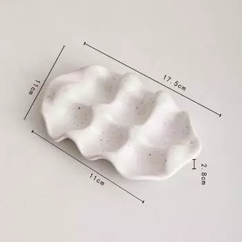 12 решетчатых керамических яиц для хранения поднос для ресторанного стола, холодильника, держателя яиц, бытовой кухонной посуды, холодильника для утиных яиц, тарелки для яиц