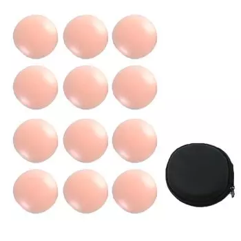 12 Round Silicone Silicone Case No Off Open Back [Mitas] Nipples, Pieces, Nipples, Nubra, Pads, Bra, Bra, Included, Women s, Men s, Seal, Washable,