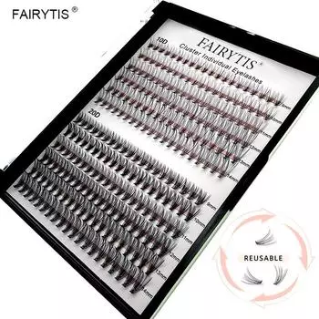 12 рядов, 240 пучков, индивидуальное наращивание ресниц, профессиональная прививка, 10/20D, искусственный макияж, новинка MIX