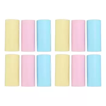12 рулонов цветной мини-печатной бумаги для мини-термопринтера самоклеящаяся бумага для печати