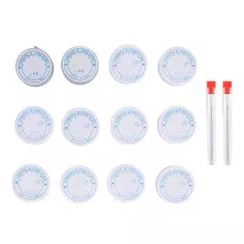 12 рулонов ниток для бисероплетения 0,8 мм, прозрачные и черные эластичные шнуры для браслетов, иглы для плетения ниток Ki