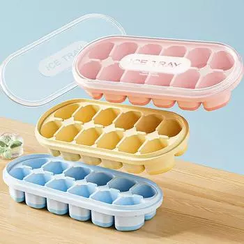 12 сеток для кубиков льда, силиконовая форма для кубиков льда со съемной крышкой, самодельная форма для мороженого для коктейлей, кухонный гаджет