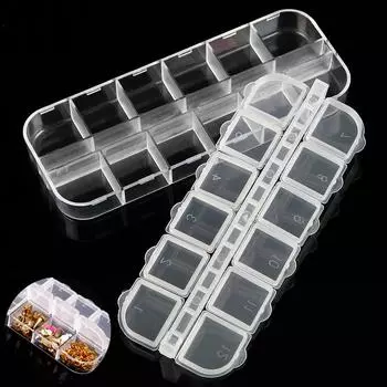 12 сеток, пустая коробка, советы по дизайну ногтей, бусины со стразами, ювелирные изделия, пластиковый футляр для хранения, держатель-контейнер, сделай сам, аксессуары для домашнего маникюра, органайзер прозрачный