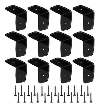 12 Sets Rafter Clips Joists with 24 Screws 2-inch Size Rust-Resistant Robust Rafter Clips for DIY Projects Fences Railings S
