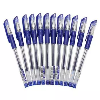 Набор гелевых ручек. Цвета - синий, красный, чёрный. В комплекте 12 ручек одного цвета 12PC pen чёрный