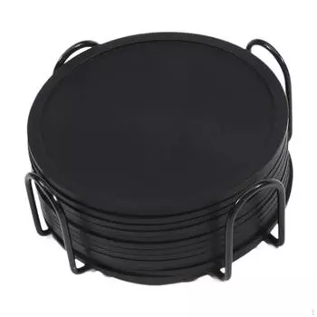 12 шт. 10 см силиконовые подставки под кофейные чашки термостойкие стеклянные подушки для ресторана чёрный