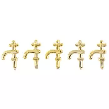 12 шт. 1:12 Миниатюрный кукольный домик, умывальник, водопроводный кран, мебель, аксессуары One Size