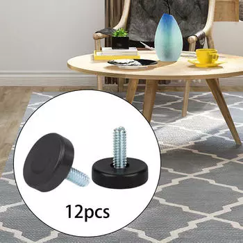 12 шт. 1/4 дюйма, выравниватели мебельных ножек с резьбой, выравнивающая опора, аксессуар 200 фунтов с резьбой