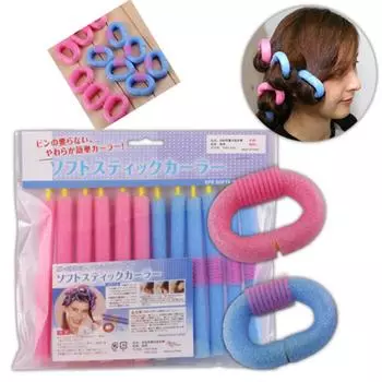 12 шт./1 комплект из мягкой пены, инструмент для закручивания завитков, бигуди для самостоятельной укладки волос