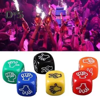 12 шт. 1 см камень, ножницы, бумага, игральные кости, игра на пальцах, мини-игральные кости для детей, взрослых, семейная вечеринка, 6-гранные красочные игральные кости, портативный пластиковый кубик, игрушка, пластик 12pcs
