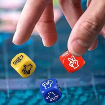 12 шт. 1 см камень ножницы бумага игральные кости мини-игральные кости для детей