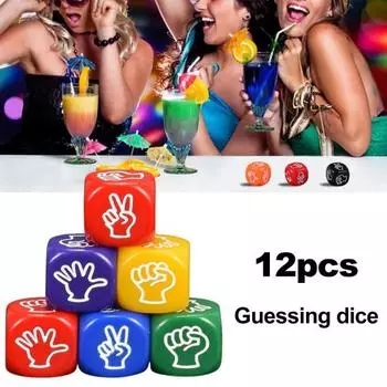 12 шт. 1 см камень ножницы бумага кубики для игры в кости палец мини-игральные кости дети взрослые семья