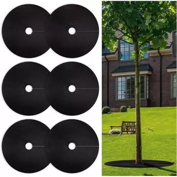 12 шт. 20,5-дюймовое кольцо для мульчирования деревьев, многоразовый барьерный коврик для деревьев от сорняков, разлагаемая ткань