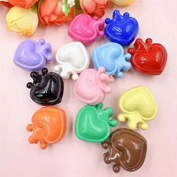 12 шт. 21,4*24,4 мм подвески Корона Сердце свободные бусины с отверстием для браслета и ожерелья изготовления DIY ювелирных аксессуаров жёлтый